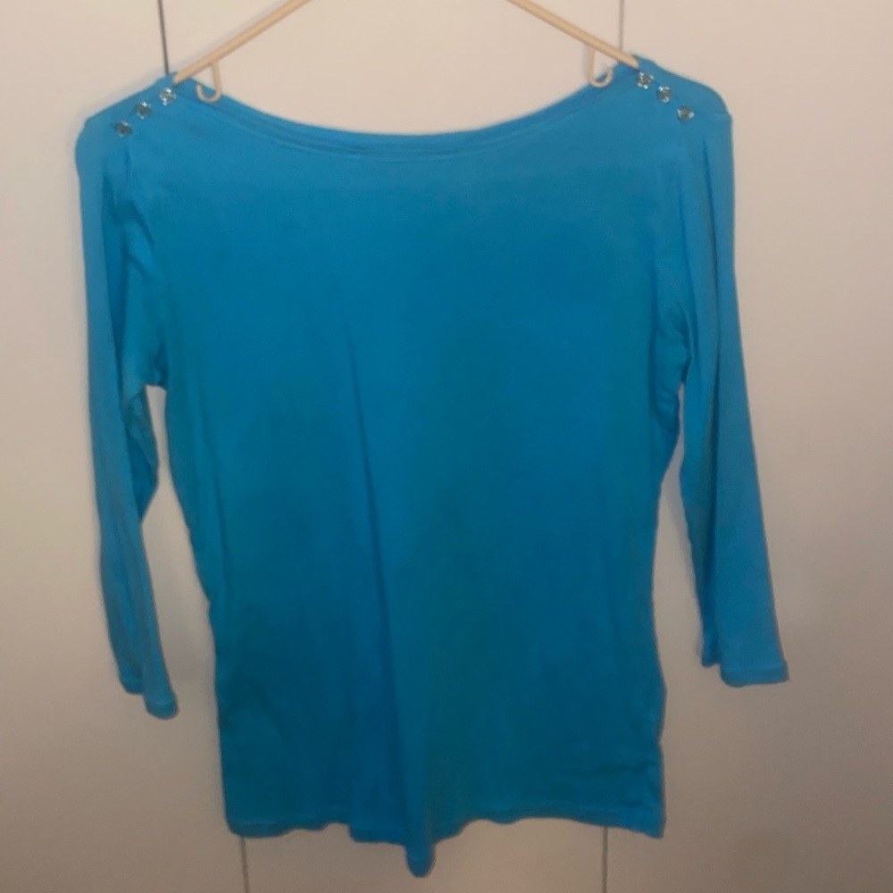 Long sleeve tee with embellishments